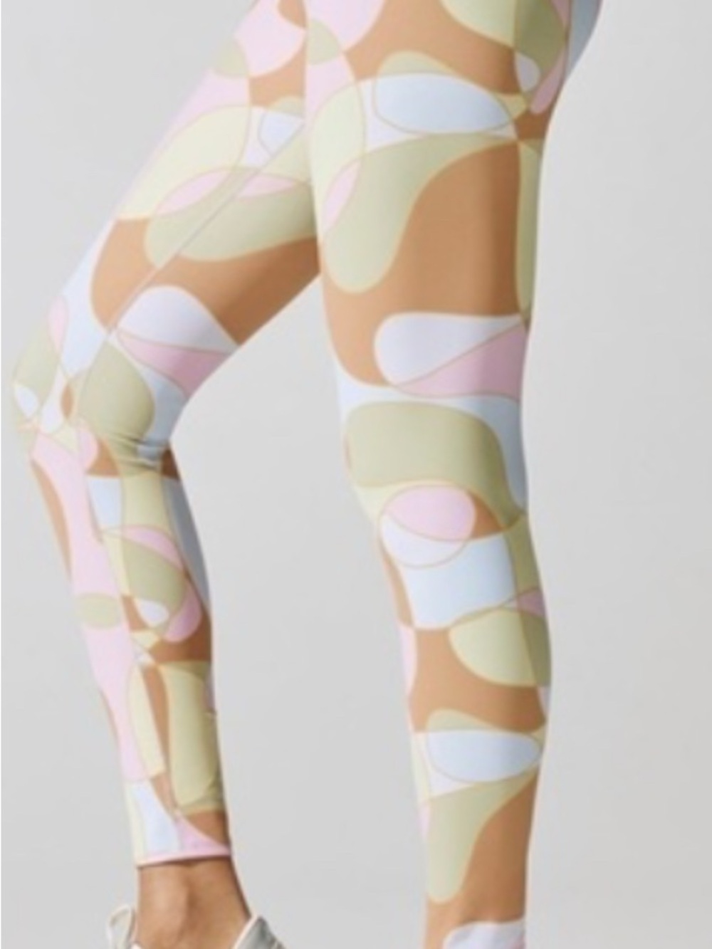 Beach Riot High Waist Abstract Leggings Women M Pastel Yoga Athleisure